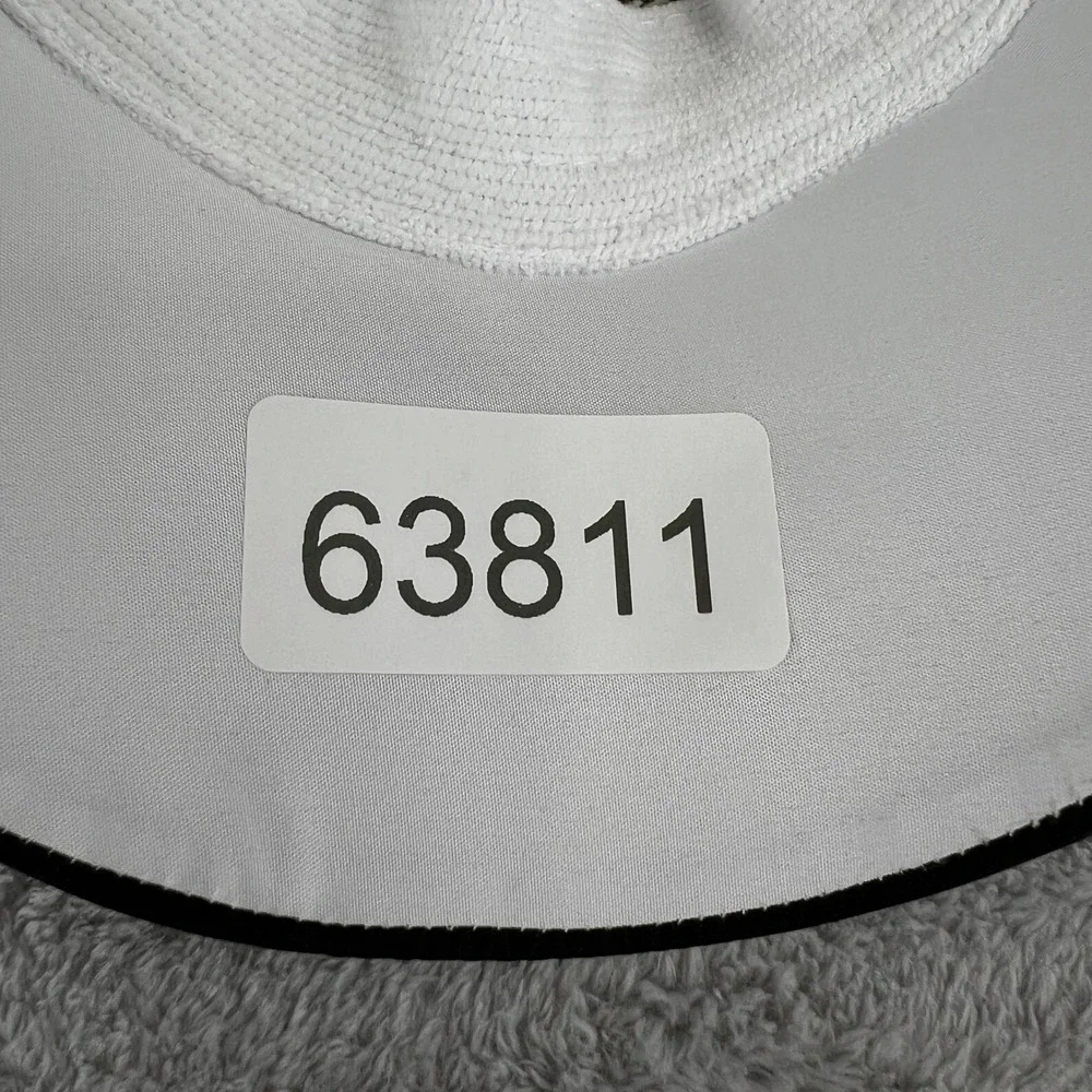 Road Runner Sports Running Hat White Black Mesh Performance Athletic Sports Cap
